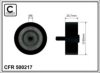 CAFFARO 500217 Deflection/Guide Pulley, v-ribbed belt